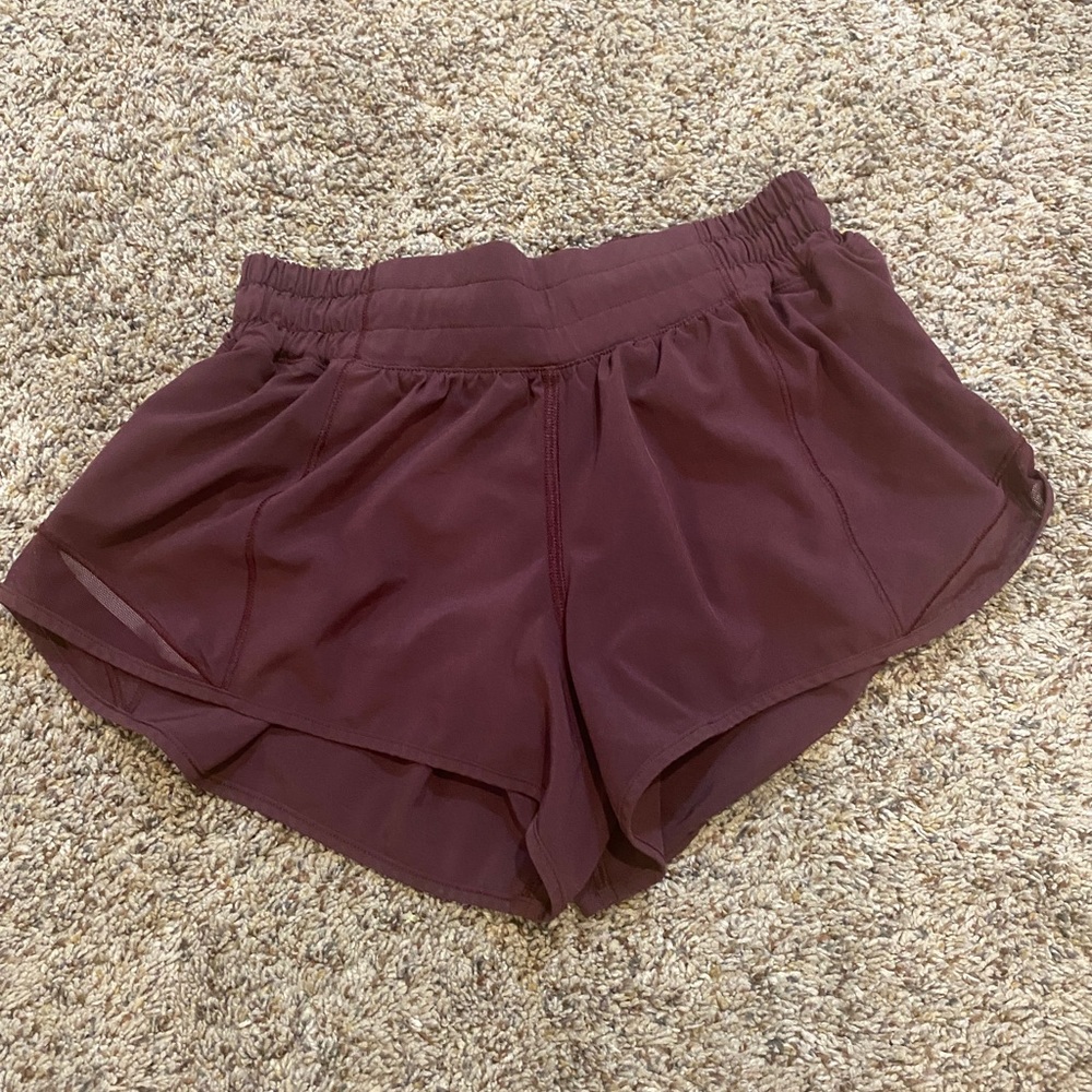 Maroon lulu shorts size 4